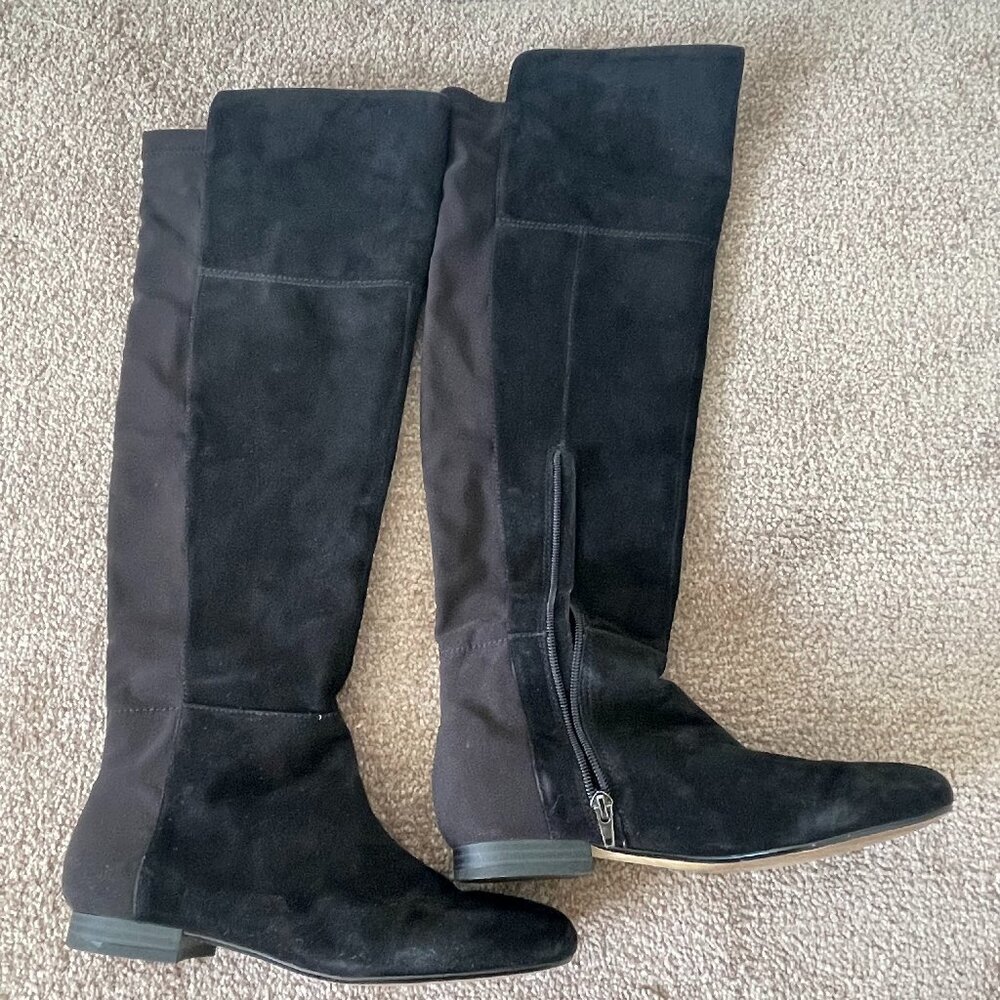 Banana Republic Suede/Leather Over-the-Knee Flat Heel Boots